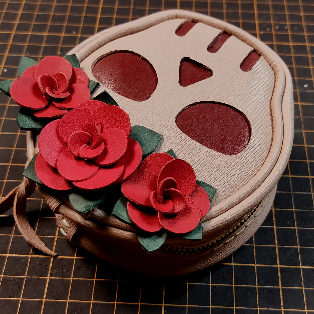 DIY leather project for beginners Rose Leather pattern PDF Downl