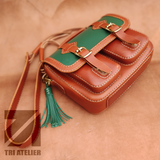DIY leather bag pattern  - Vintage Leather Satchel Bag Pattern - Leather pattern - PDF Download
