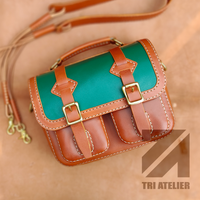DIY leather bag pattern  - Vintage Leather Satchel Bag Pattern - Leather pattern - PDF Download