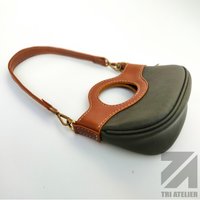 DIY leather bag pattern  - Circle handles women's bag  - Leather pattern - PDF Download