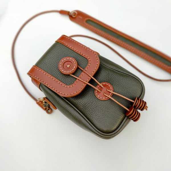 Black and Brown Leather Purse & Matching Wallet Boho Bag Cross Body AVON  90s Box | eBay