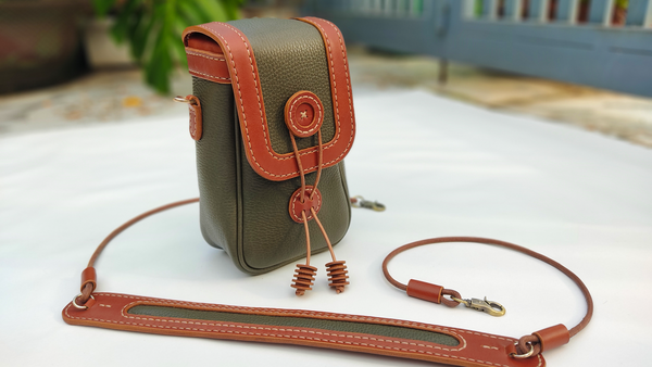  POPSEWING Full Grain Leather Vintage Phone Bag DIY