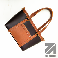 DIY leather bag pattern  - Vintage Tote Bag #1 - Leather pattern - PDF Download