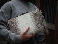 Bespoke Himalaya Crocodile Pouch Bag – Leather Bag Pattern
