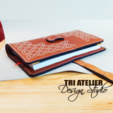 DIY leather project for beginners - Celtic Journal Cover - Free leather pattern 