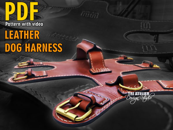 Dog Harness Pattern - Leather Harness DIY - Pdf Download – Tri Atelier Design Studio dog-harness-pattern-leather-harness-diy-pdf-download-tri-atelier-design-studio