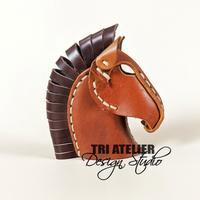 DIY leather keychain - Horse head - Leather pattern - PDF Download