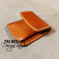 DIY LEATHER COIN PURSE/WALLET (PDF leather pattern)