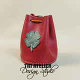 DIY leather project for beginners - Lucky little pouch - Free leather pattern (code FREE1 to FREE5)