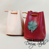 DIY leather project for beginners - Lucky little pouch - Free leather pattern (code FREE1 to FREE5)